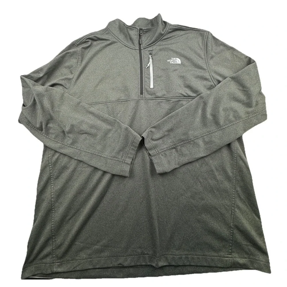 North Face Men's Green Pullover Size XXL 1/4‎ Zip A3RT3